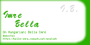 imre bella business card